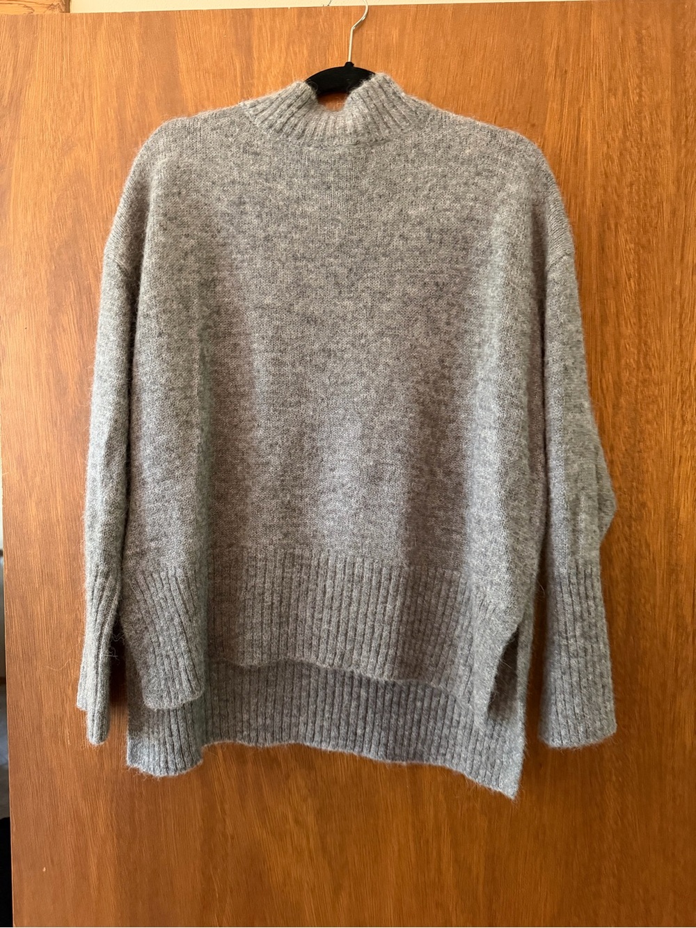 Pacas Women’s Alpaca Wool Oversized Sweater Gray Size Large NWT